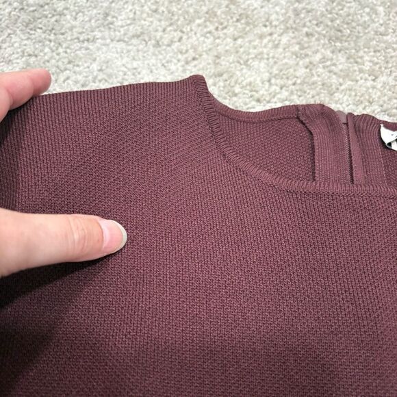 ZARA Brown Maroon Sweater Dress Size M - Picture 11 of 11
